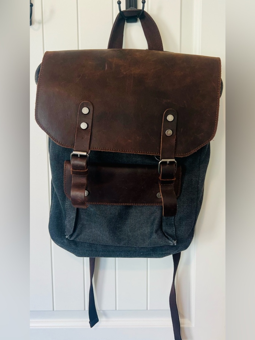 Jack & Chris Vintage Canvas and Leather Backpack
